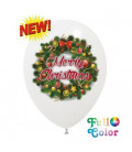 Palloncini Ghirlanda Natale Full Color - Ø 30 cm - 100 pezzi