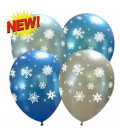 Palloncini assortiti Fiocchi di Neve - Ø 27 cm - 50 pezzi