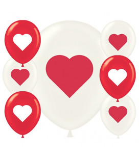 Palloncini Bicolor Cuore - Ø 30cm - 100 pezzi