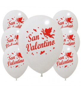 Palloncini bianchi San Valentino - Ø 30cm - 100 pezzi