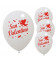 Palloncini bianchi San Valentino - Ø 30cm - 50 pezzi