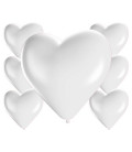 Palloncini cuore bianchi - Ø 25cm - 100 Pezzi