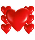 Palloncini cuore rossi - Ø 25cm - 100 Pezzi