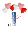 Kit Elio SMALL + 8 palloncini assortiti cuore - Ø 25 cm