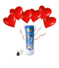 Kit Elio SMALL + 8 palloncini rossi cuore - Ø 25 cm