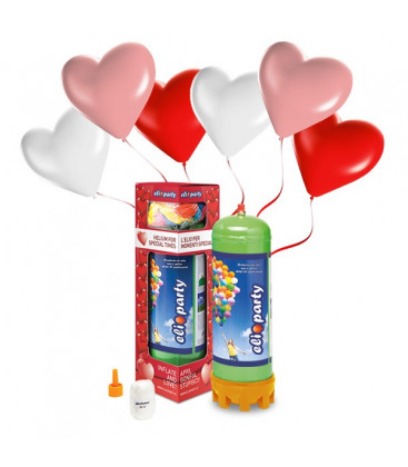 Kit Elio MEDIUM + 16 palloncini assortiti cuore - Ø 25 cm