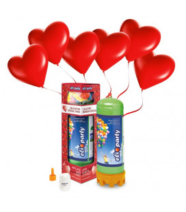 Kit Elio MEDIUM + 16 palloncini rossi cuore - Ø 25 cm