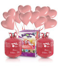 Kit Elio X-LARGE + 60 palloncini rosa Cuore - Ø 25 cm