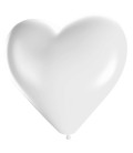 Kit Elio X-LARGE + 60 palloncini bianchi cuore - Ø 25 cm