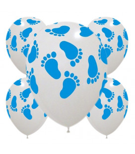 Palloncini Piedini Azzurri - Ø 30 cm - confezione da 50