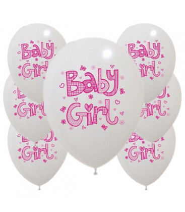 Palloncini Baby Girl Rosa - Ø 30 cm - confezione da 100