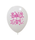 Palloncini Baby Girl Rosa - Ø 30 cm - confezione da 100