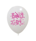 Palloncini Baby Girl Rosa - Ø 30 cm - confezione da 50