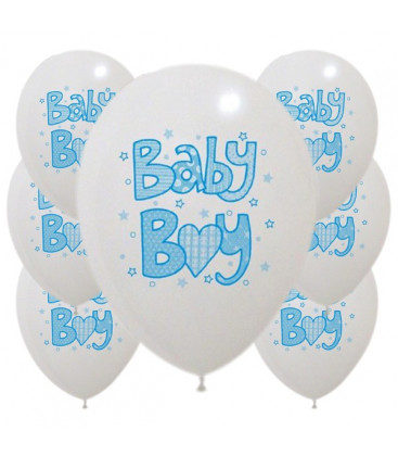 Palloncini Baby Boy Azzurri - Ø 30 cm - confezione da 100