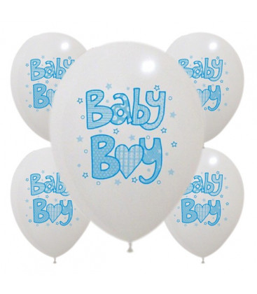 Palloncini Baby Boy Azzurri - Ø 30 cm - confezione da 50 