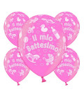 Palloncini battesimo Rosa Metallizzato - Ø 30 cm - confezione da 25