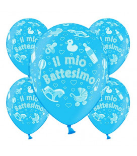 Palloncini battesimo Azzurri - Ø 30 cm - confezione da 25