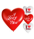 Palloncini cuore assortiti I LOVE YOU - Ø 25cm - 50 Pezzi