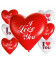 Palloncini cuore assortiti I LOVE YOU - Ø 25cm - 100 Pezzi