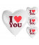 Palloncini cuore bianchi I LOVE YOU - Ø 25cm - 50 Pezzi