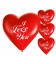 Palloncini cuore rossi I LOVE YOU - Ø 25cm - 50 Pezzi