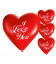 Palloncini cuore rossi I LOVE YOU - Ø 25cm - 50 Pezzi