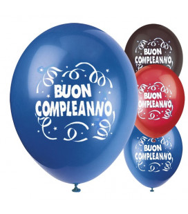 Palloncini Buon Compleanno biodegradabili - Ø 30 cm - 50 pezzi