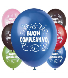 Palloncini Buon Compleanno biodegradabili - Ø 30 cm - 100 pezzi