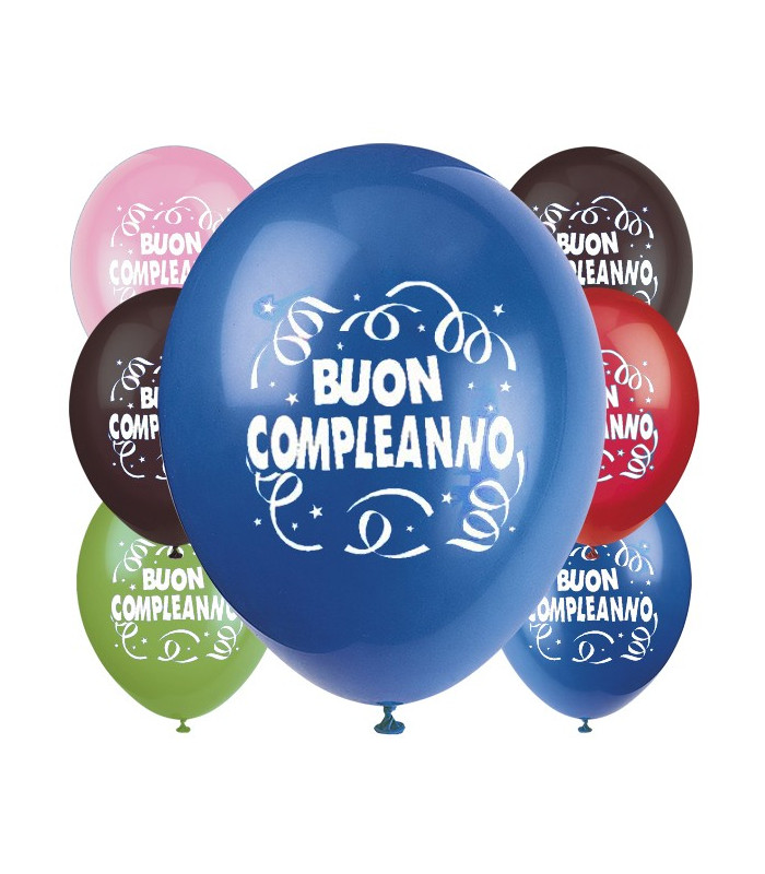 Palloncini Buon Compleanno biodegradabili - Ø 30 cm - 100 pezzi 