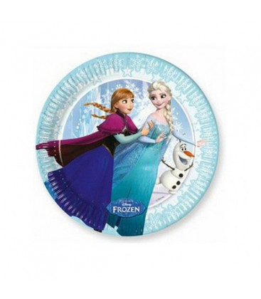 Frozen - Piatto Ice Skating 20 cm - 8 pezzi 