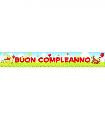 Winnie the Pooh - Set 3 Banner Buon Compleanno