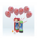 Kit Elio MEDIUM + 12 palloncini rosa San Valentino - Ø 30 cm