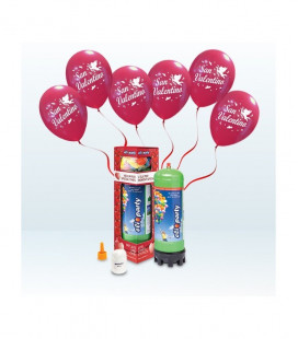 Kit Elio MEDIUM + 12 palloncini rossi San Valentino - Ø 30 cm