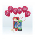 Kit Elio MEDIUM + 12 palloncini rossi San Valentino - Ø 30 cm