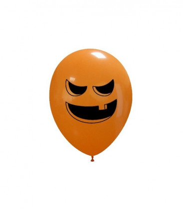 Palloncini Halloween Zucca cattiva - Ø 27 cm - 50 pezzi